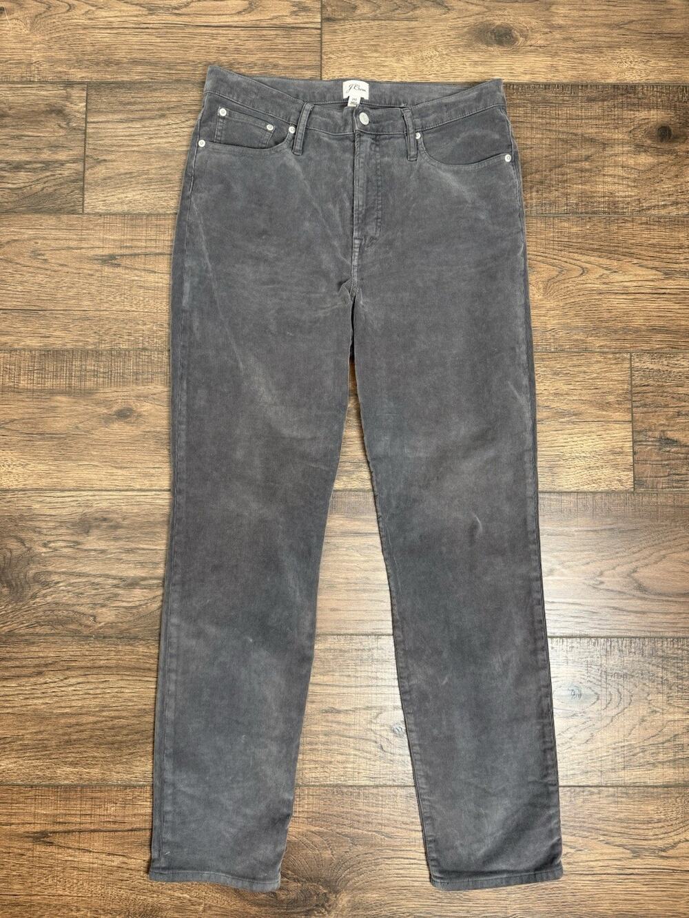 J Crew Corduroy Pants Womens 31T 31 Tall Vintage Straight Gray